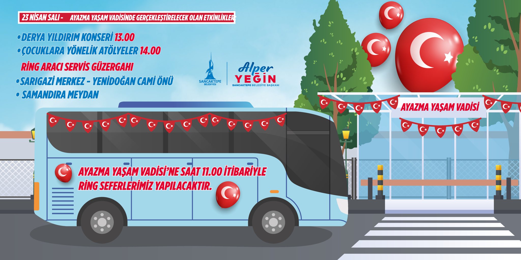 Ayazma Yaşam Vadisi'ne 23 Nisan Coşkusunu Yaşamak İçin, Tüm Sancaktepeliler Davetli 1 ayazma etkinlik 23 nisan